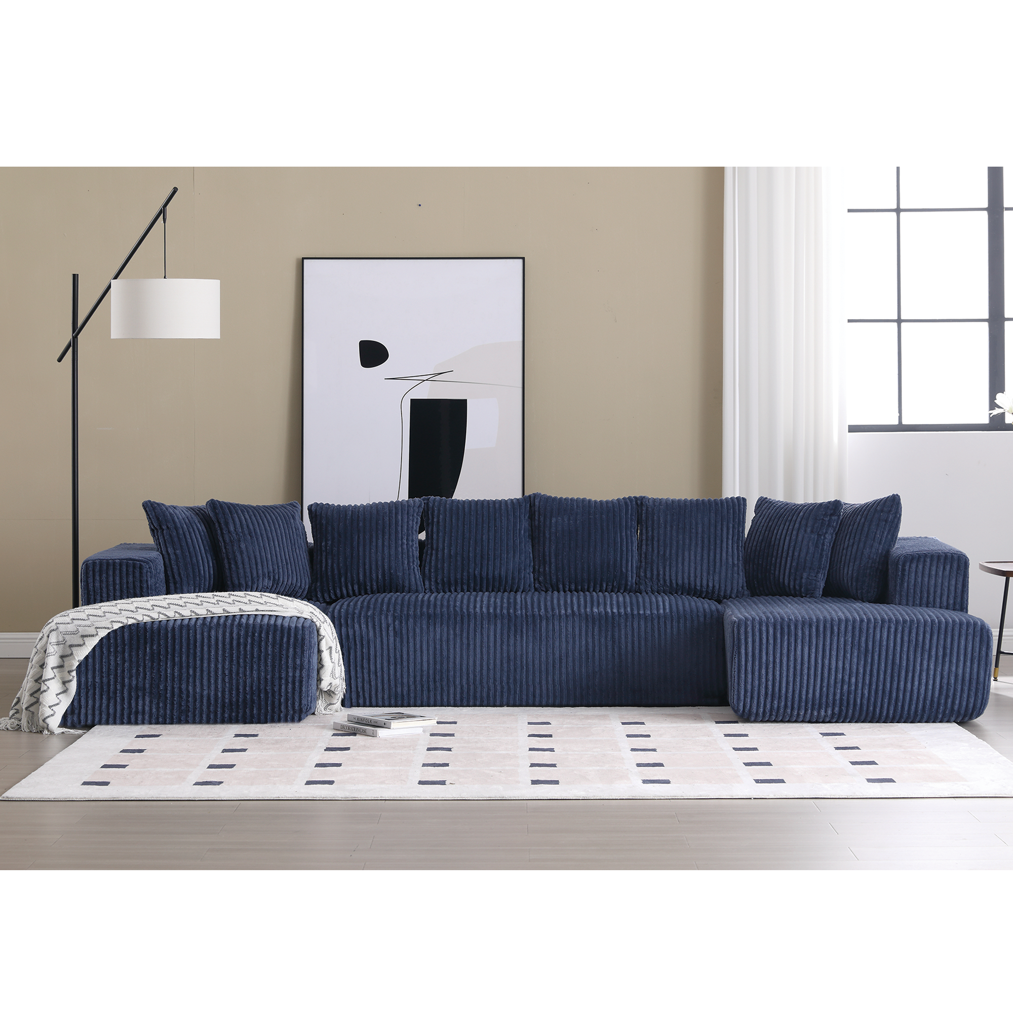 Oversized Modular Sectional Sofa, U-Shaped Sofa , Chaise Lounge, Upholstered 4 Seater, Free Combination Sofa