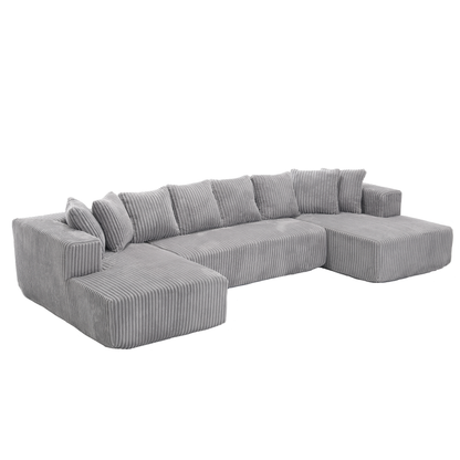 Oversized Modular Sectional Sofa, U-Shaped Sofa , Chaise Lounge, Upholstered 4 Seater, Free Combination Sofa