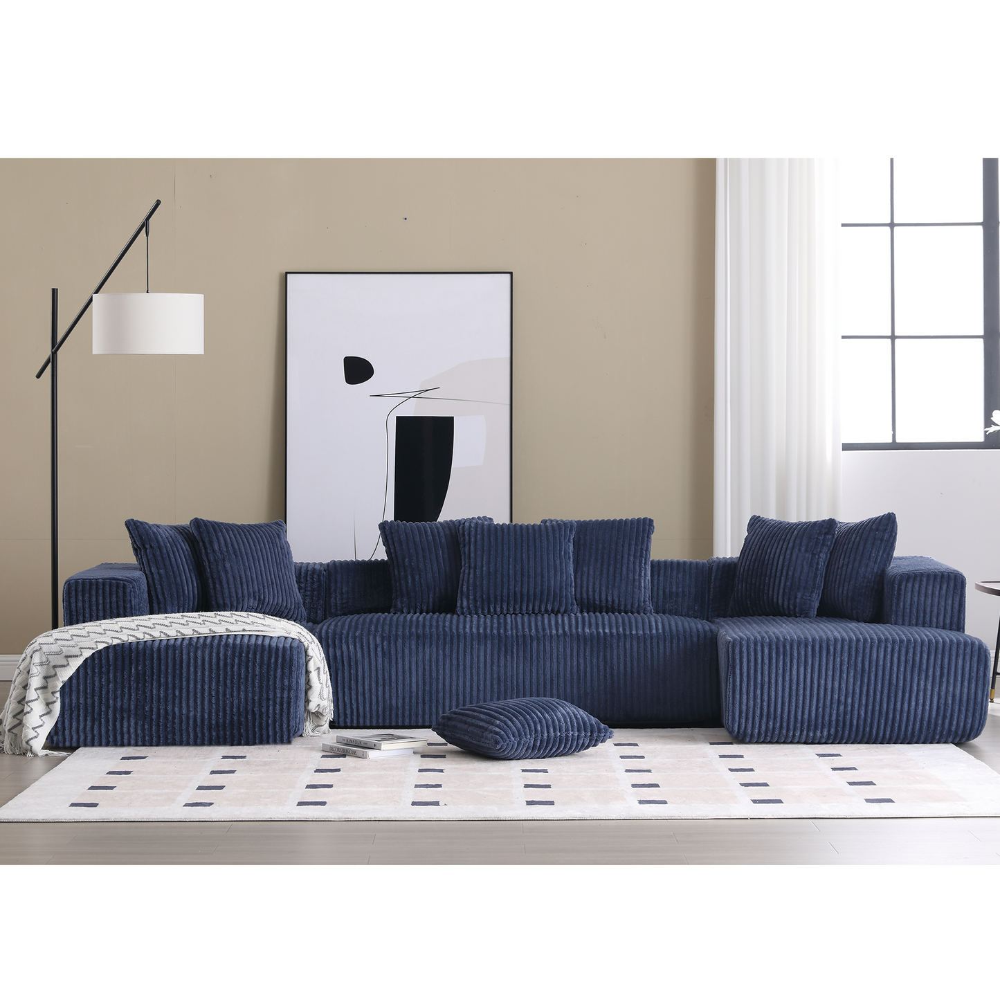 Oversized Modular Sectional Sofa, U-Shaped Sofa , Chaise Lounge, Upholstered 4 Seater, Free Combination Sofa