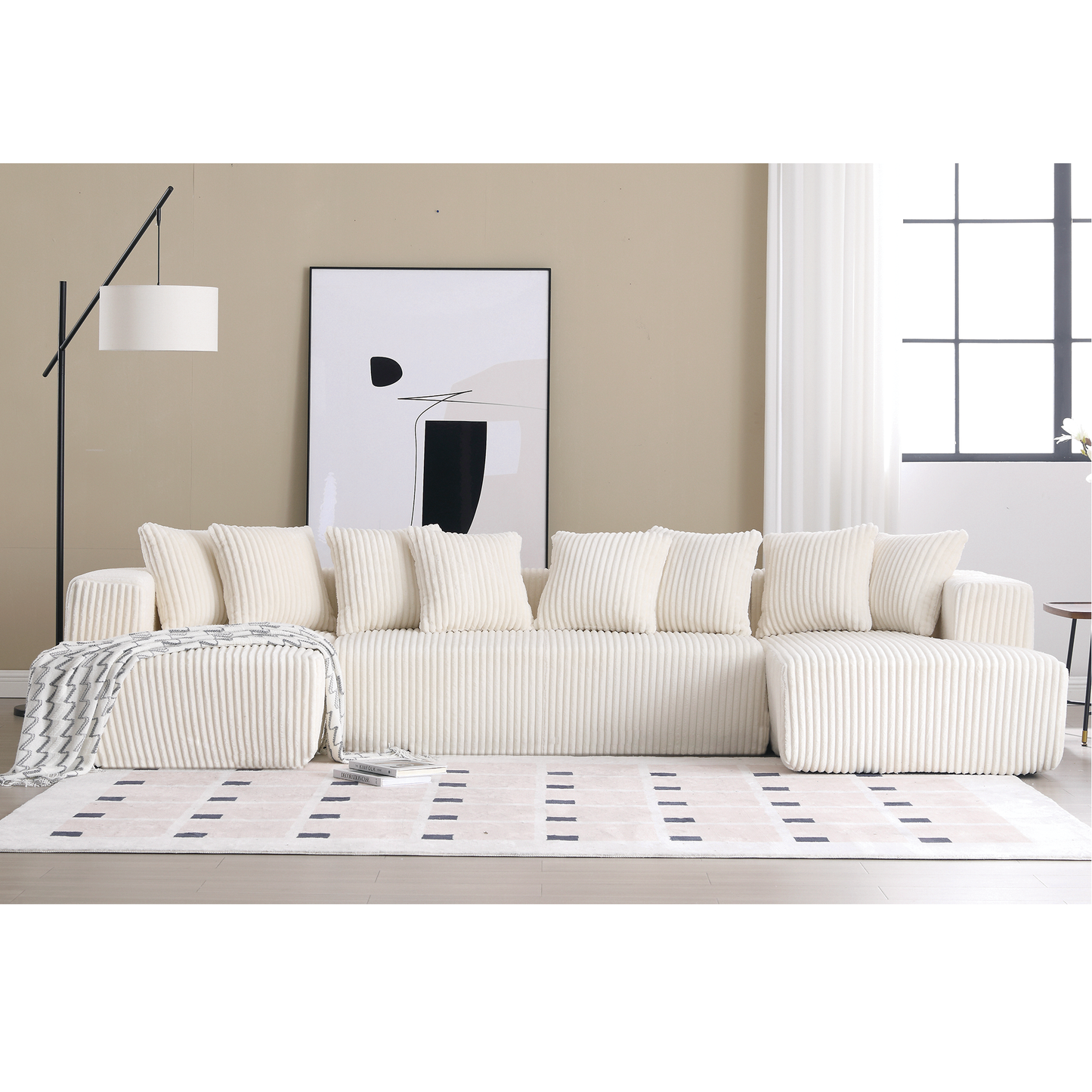 Oversized Modular Sectional Sofa, U-Shaped Sofa , Chaise Lounge, Upholstered 4 Seater, Free Combination Sofa