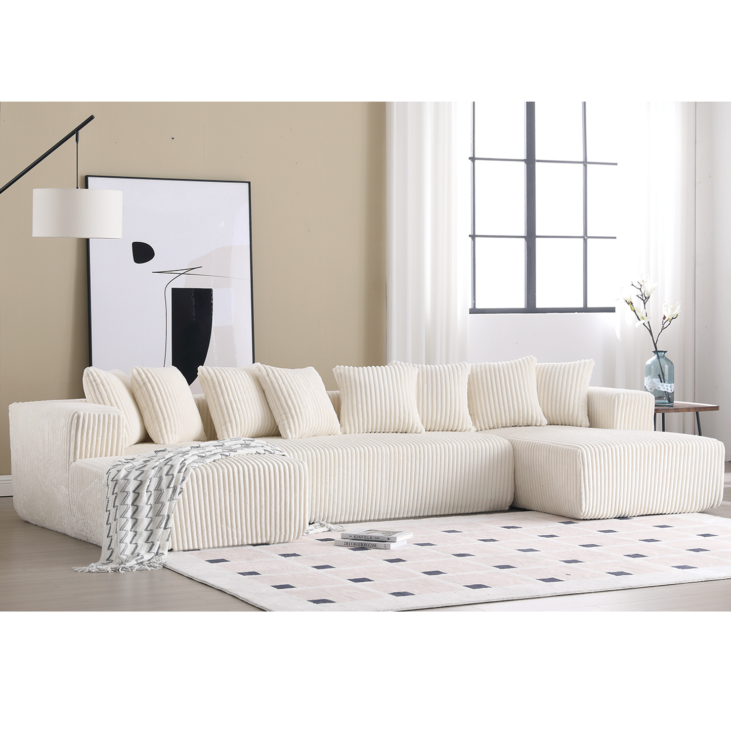 Oversized Modular Sectional Sofa, U-Shaped Sofa , Chaise Lounge, Upholstered 4 Seater, Free Combination Sofa