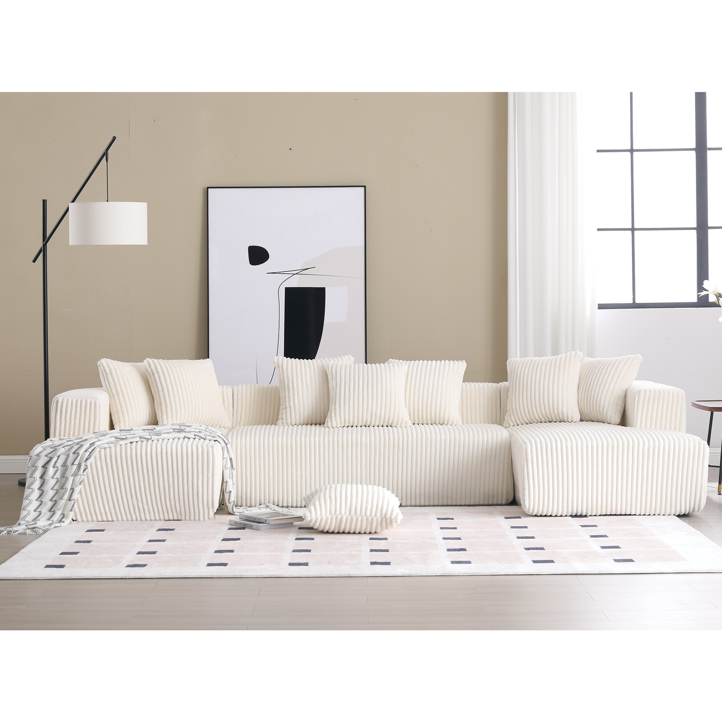Oversized Modular Sectional Sofa, U-Shaped Sofa , Chaise Lounge, Upholstered 4 Seater, Free Combination Sofa
