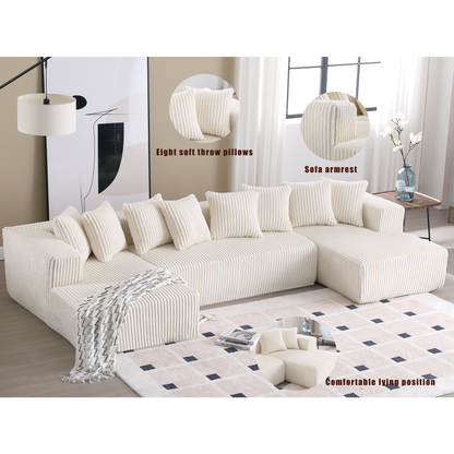 Oversized Modular Sectional Sofa, U-Shaped Sofa , Chaise Lounge, Upholstered 4 Seater, Free Combination Sofa