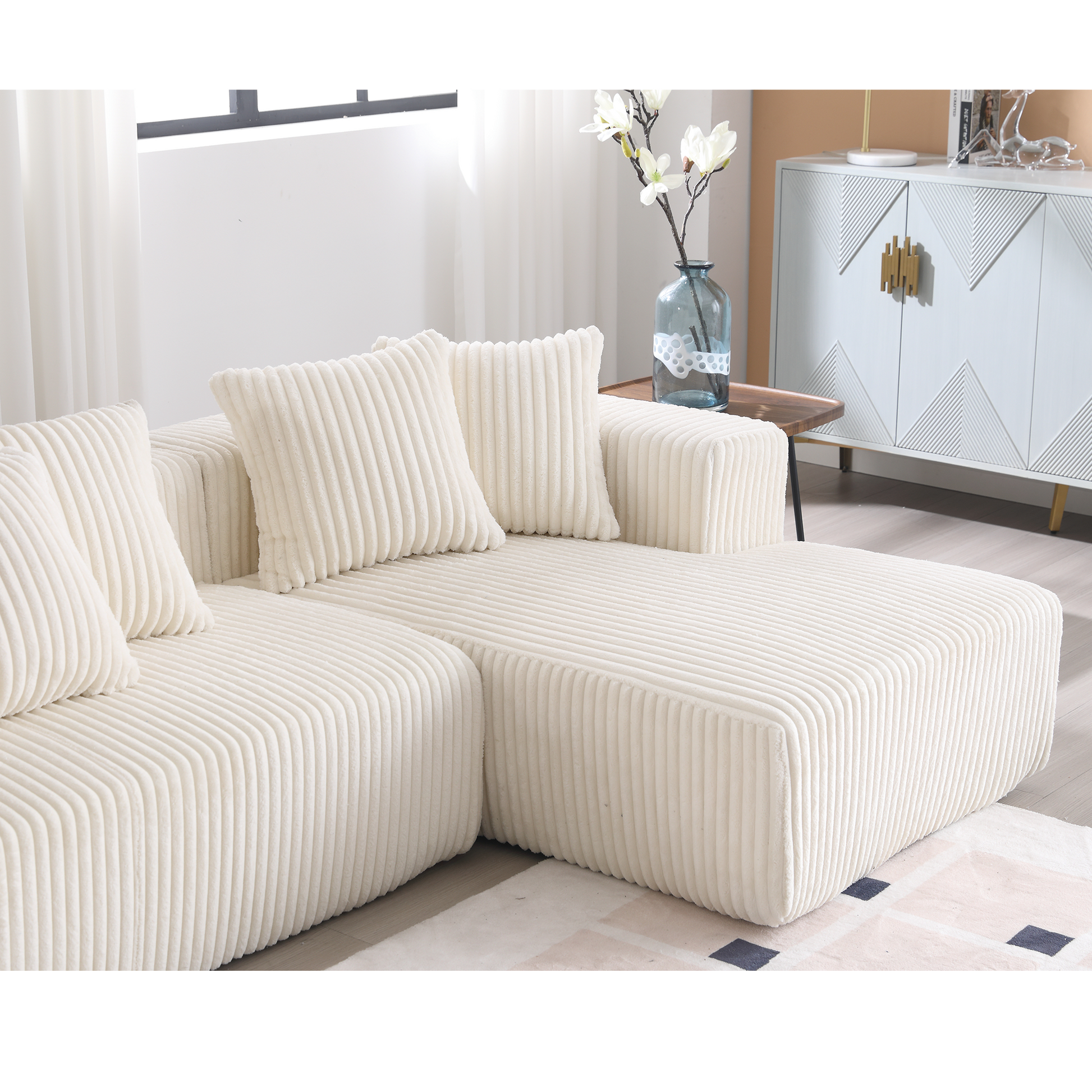 Oversized Modular Sectional Sofa, U-Shaped Sofa , Chaise Lounge, Upholstered 4 Seater, Free Combination Sofa