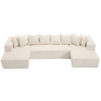 Oversized Modular Sectional Sofa, U-Shaped Sofa , Chaise Lounge, Upholstered 4 Seater, Free Combination Sofa