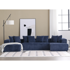 Customizable Plush Upholstered U-Shaped Sectional Sofa.