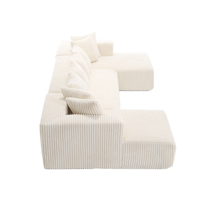 Oversized Modular Sectional Sofa, U-Shaped Sofa , Chaise Lounge, Upholstered 4 Seater, Free Combination Sofa