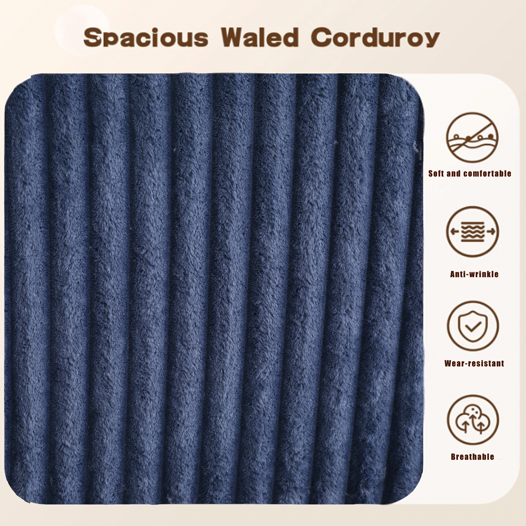 Customizable Plush Upholstered U-Shaped Sectional Sofa.