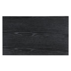 Danielle 2 Drawer Nightstand in Black with Gold Knobs, Modern Oak Veneer Design