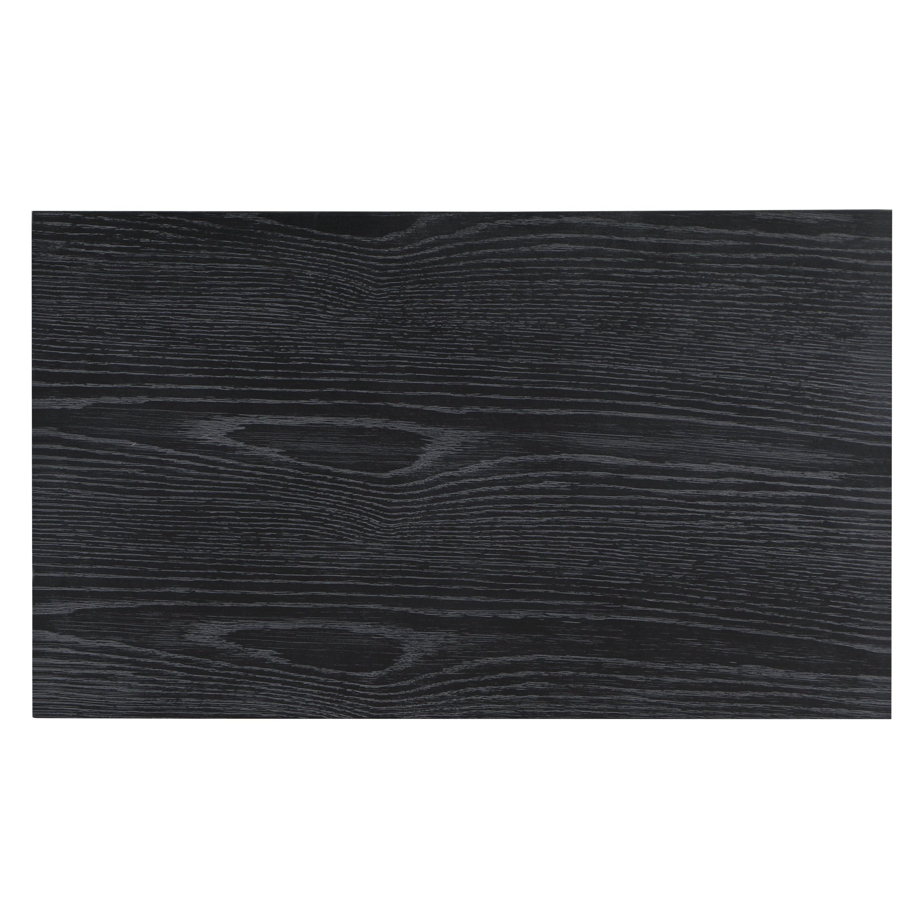 Danielle 2 Drawer Nightstand in Black with Gold Knobs, Modern Oak Veneer Design