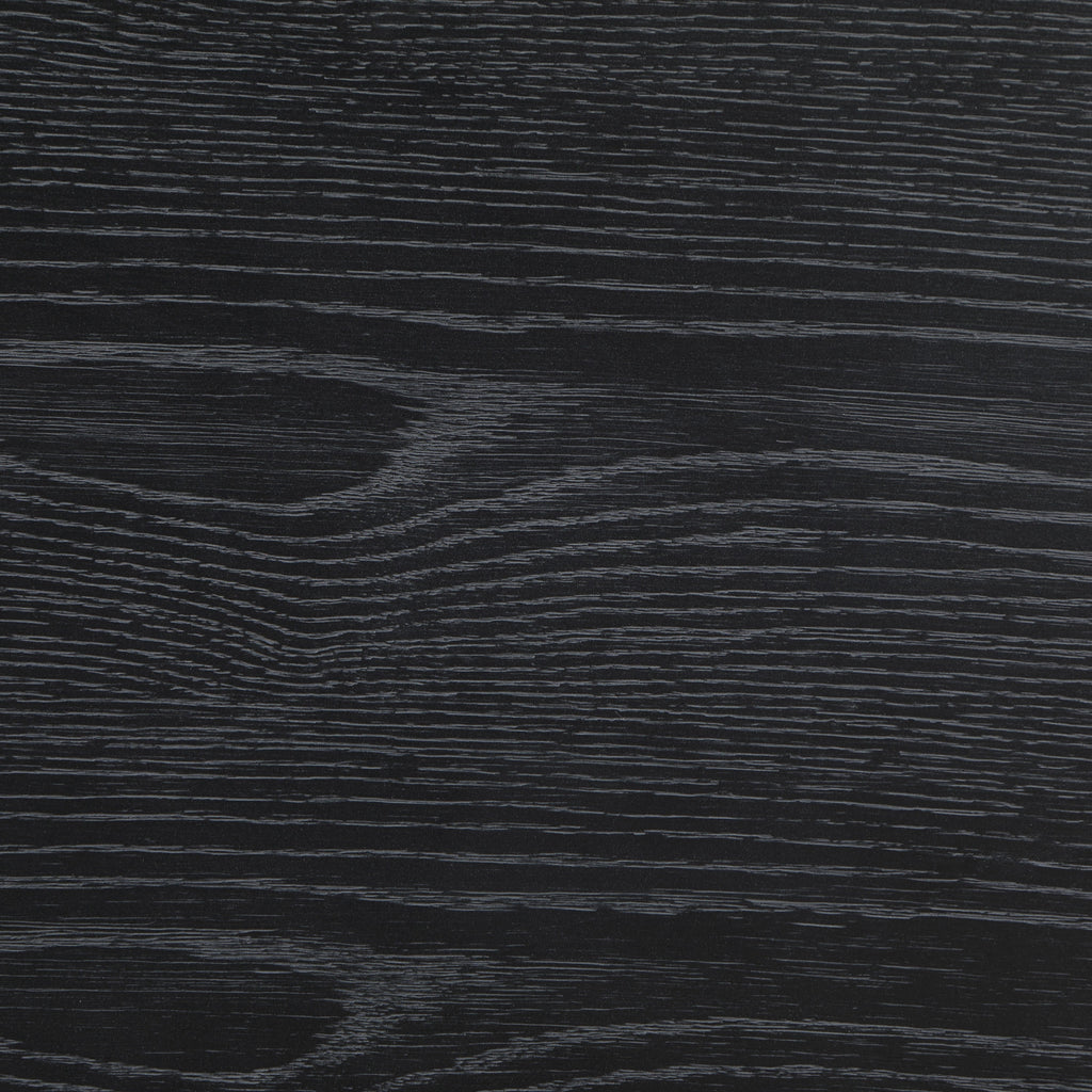 Danielle 2 Drawer Nightstand in Black with Gold Knobs, Modern Oak Veneer Design