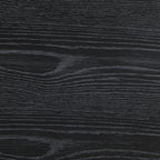 Danielle 2 Drawer Nightstand in Black with Gold Knobs, Modern Oak Veneer Design