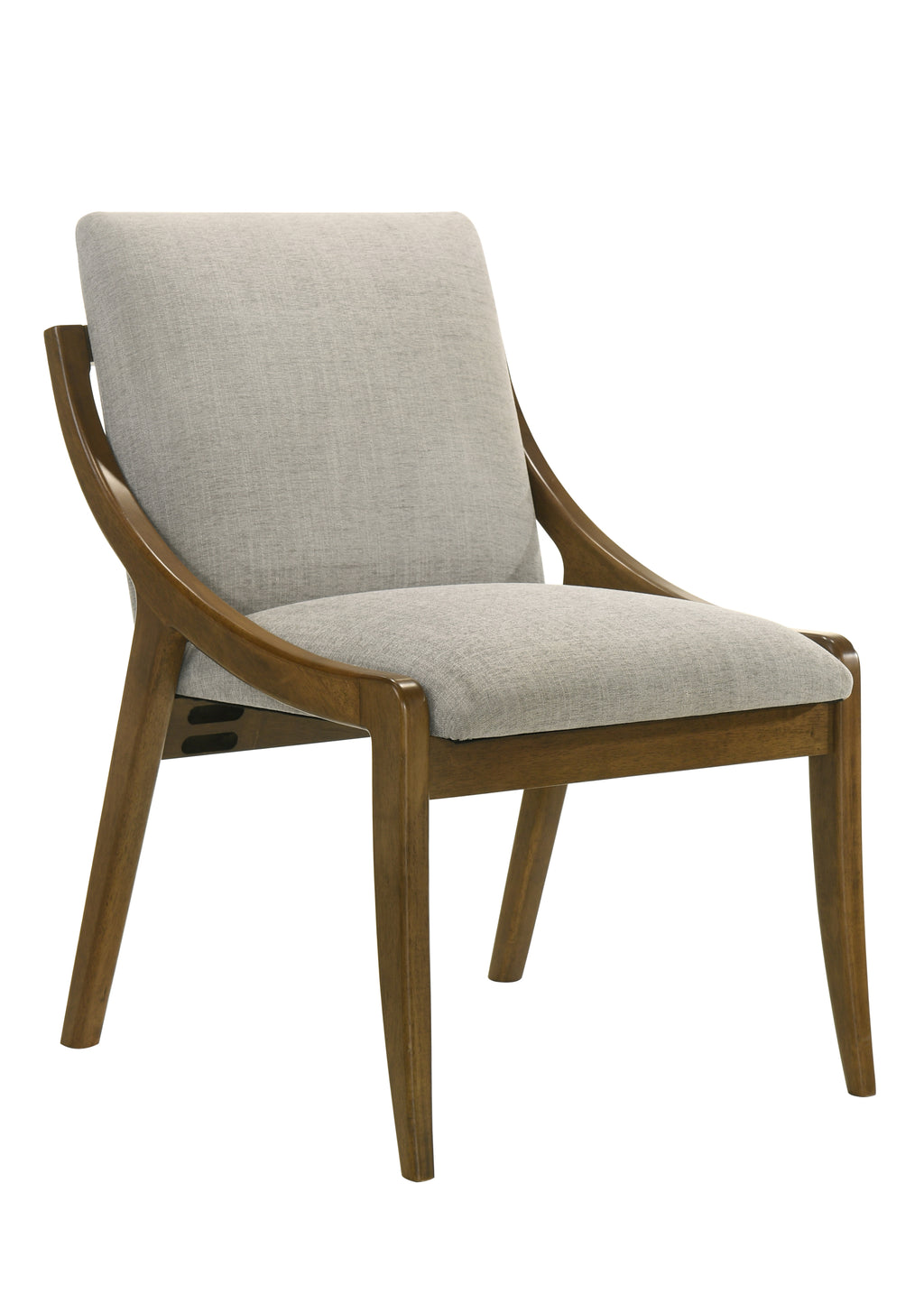 Danzel Gray Chenille & Vintage Oak Side Chair (Set of 2) Dining Chair