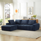 FAUX FUR L-Shape Luxury Sectional Oversized Sofa,Mnimalist Design,Comfy Sleeper Couch for Living Room,Apartment&Reception Spaces,No Assembly Required Sectional Sofa