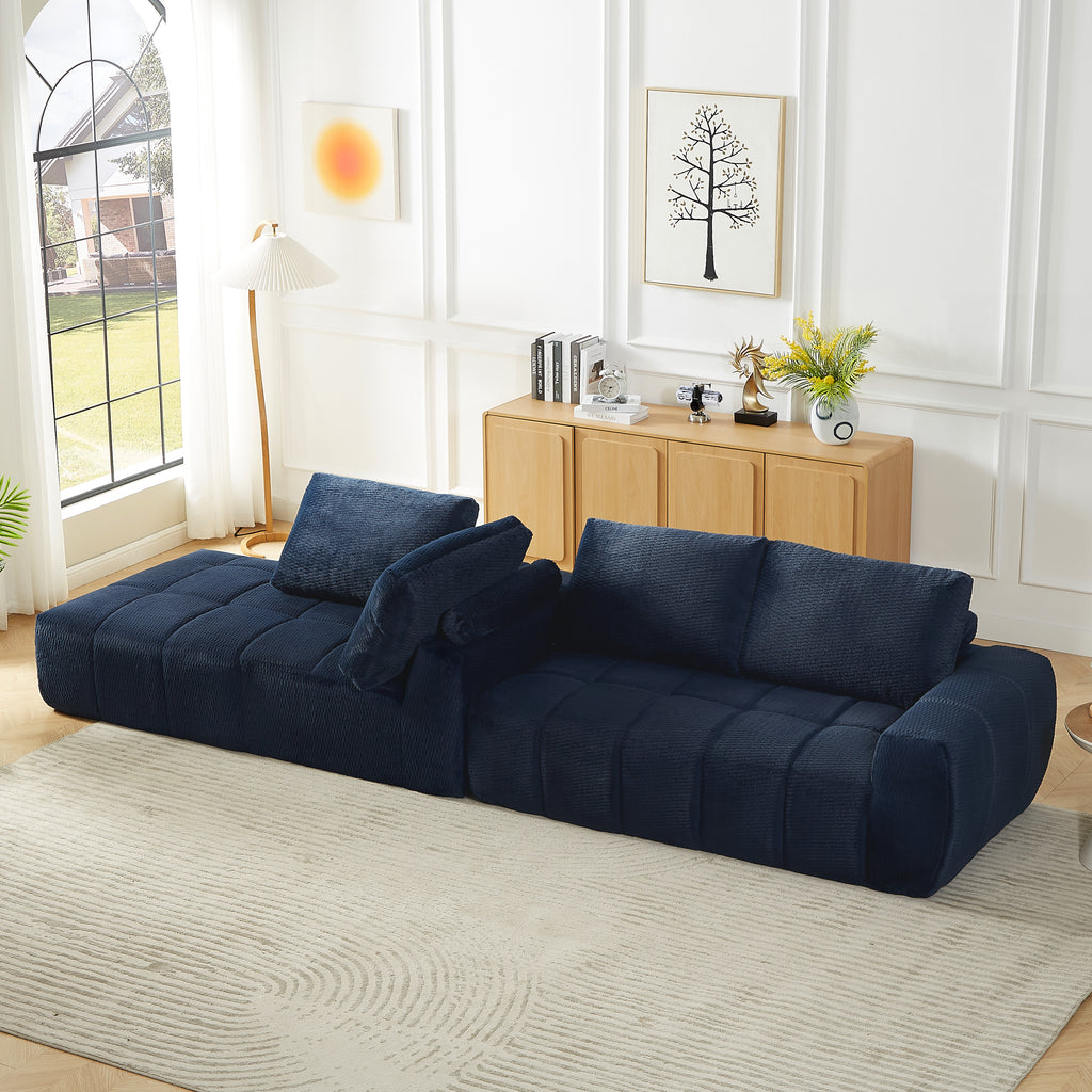 FAUX FUR L-Shape Luxury Sectional Oversized Sofa,Mnimalist Design,Comfy Sleeper Couch for Living Room,Apartment&Reception Spaces,No Assembly Required Sectional Sofa