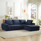 FAUX FUR L-Shape Luxury Sectional Oversized Sofa,Mnimalist Design,Comfy Sleeper Couch for Living Room,Apartment&Reception Spaces,No Assembly Required Sectional Sofa