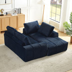 FAUX FUR L-Shape Luxury Sectional Oversized Sofa,Mnimalist Design,Comfy Sleeper Couch for Living Room,Apartment&Reception Spaces,No Assembly Required Sectional Sofa