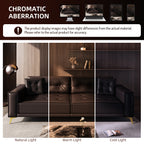 92.1'King Size Pull Out Sofa Bed,3-in-1 Faux Leather Convertible Sleeper Sofa with Ultra Wide Armrests,Tufted Modern Sofa,4-Seater Couch with 2 Pillows for Living Room,Apartment,Office,Dark Brown Sofa