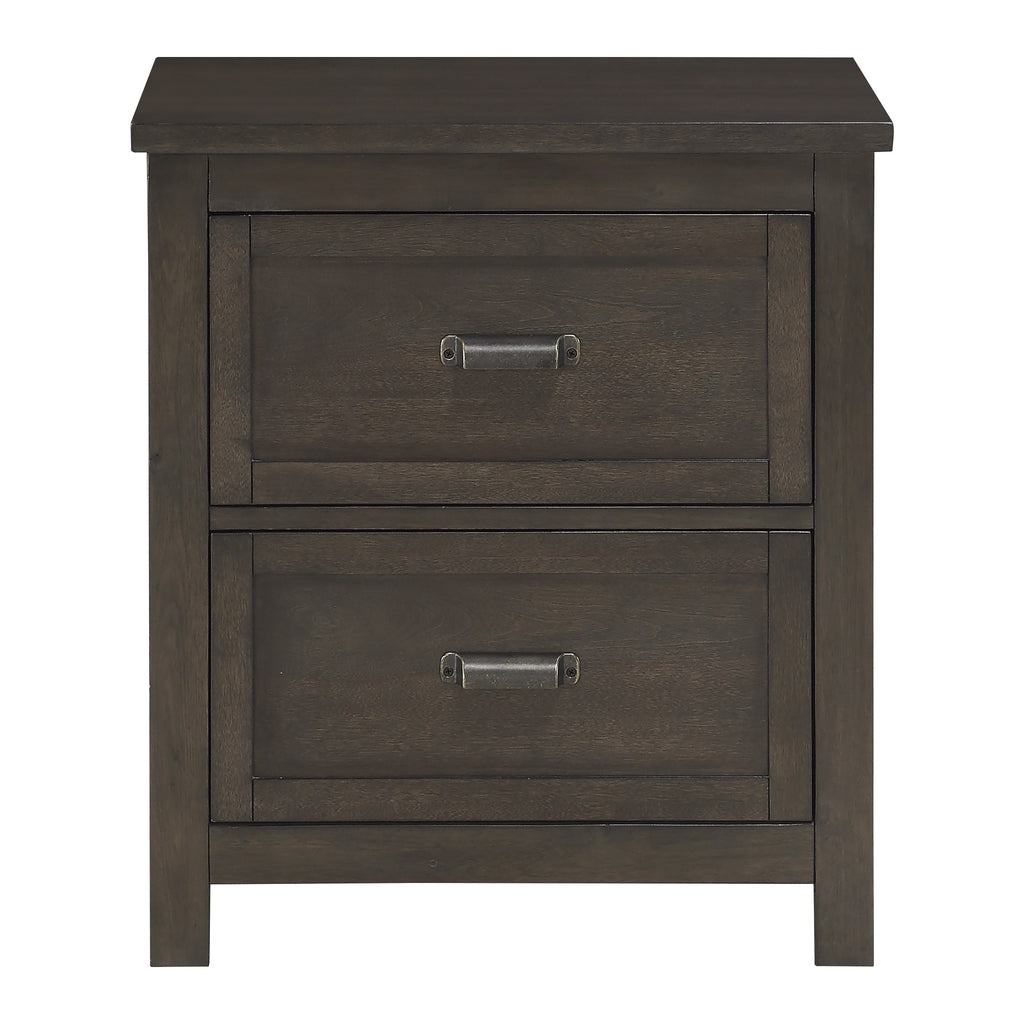Transitional Style Bedroom Furniture 1pc Nightstand of 2 Drawers Dark Cherry Finish Wood