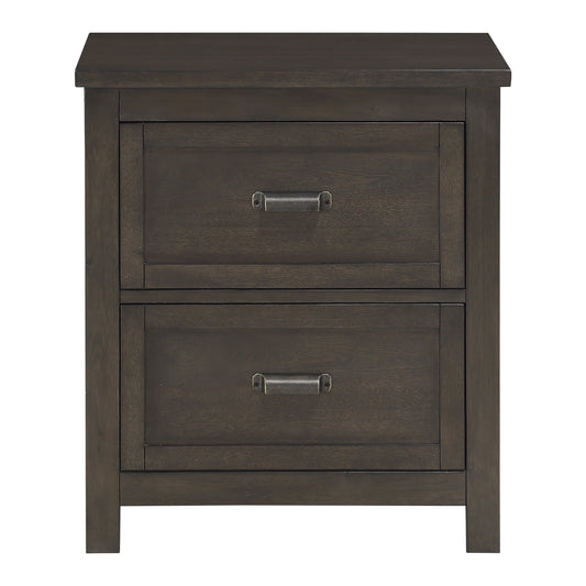 Transitional Style Bedroom Furniture 1pc Nightstand of 2 Drawers Dark Cherry Finish Wood
