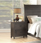 Transitional Style Bedroom Furniture 1pc Nightstand of 2 Drawers Dark Cherry Finish Wood