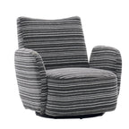 Modern Style 360° Swivel Leisure Chair Fabric Striped Armrest Swivel Chair with sand-rimmed fabric and metal bracket, suitable for living room, balcony and bedroom Accent Chair