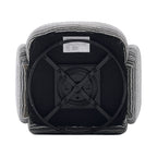 Modern Style 360° Swivel Leisure Chair Fabric Striped Armrest Swivel Chair with sand-rimmed fabric and metal bracket, suitable for living room, balcony and bedroom Accent Chair