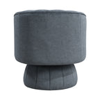 Dark Gray Velvet Accent Chair Modern Luxury Living Room Furniture, 1pc Swivel Chair Comfortable Barrel Back
