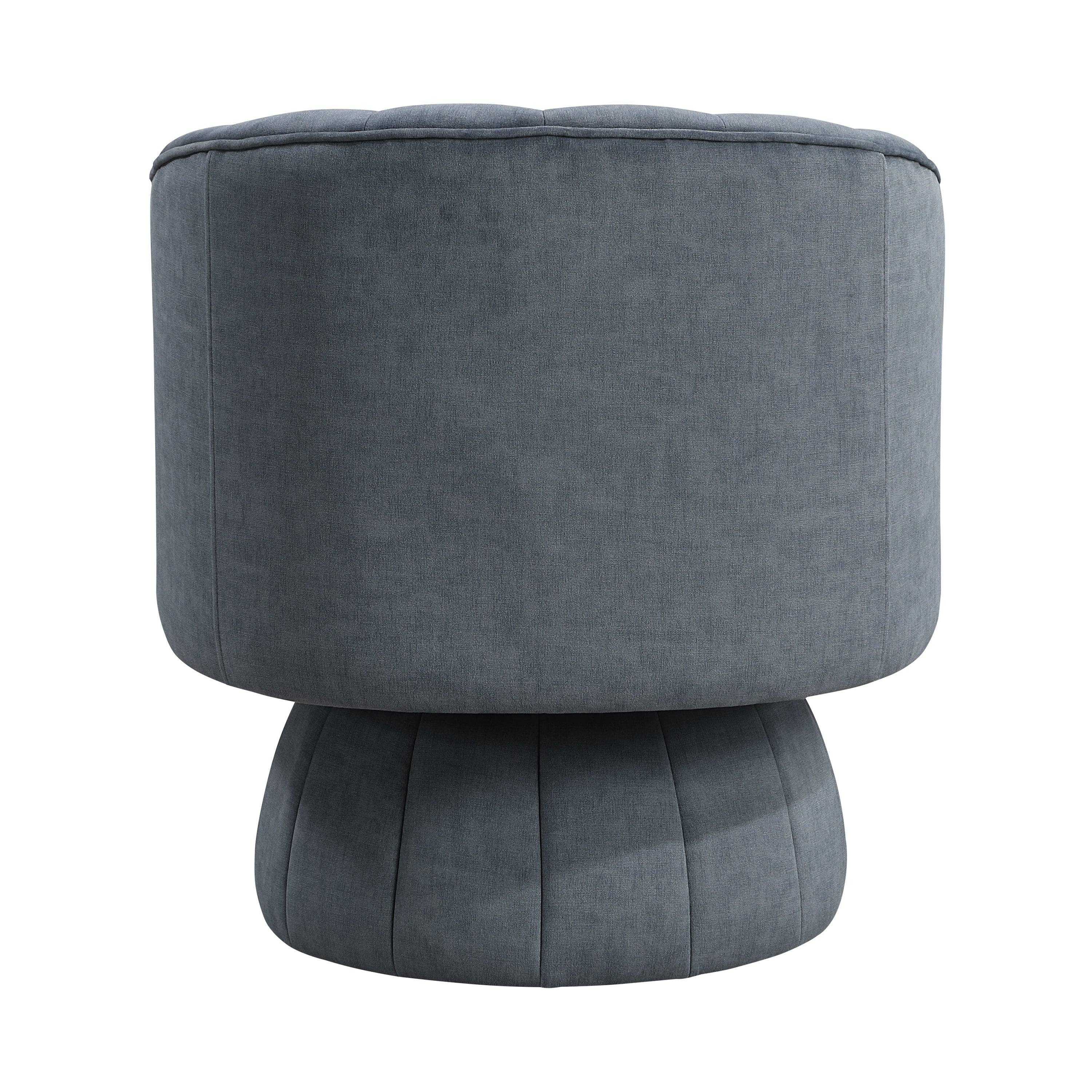 Dark Gray Velvet Accent Chair Modern Luxury Living Room Furniture, 1pc Swivel Chair Comfortable Barrel Back