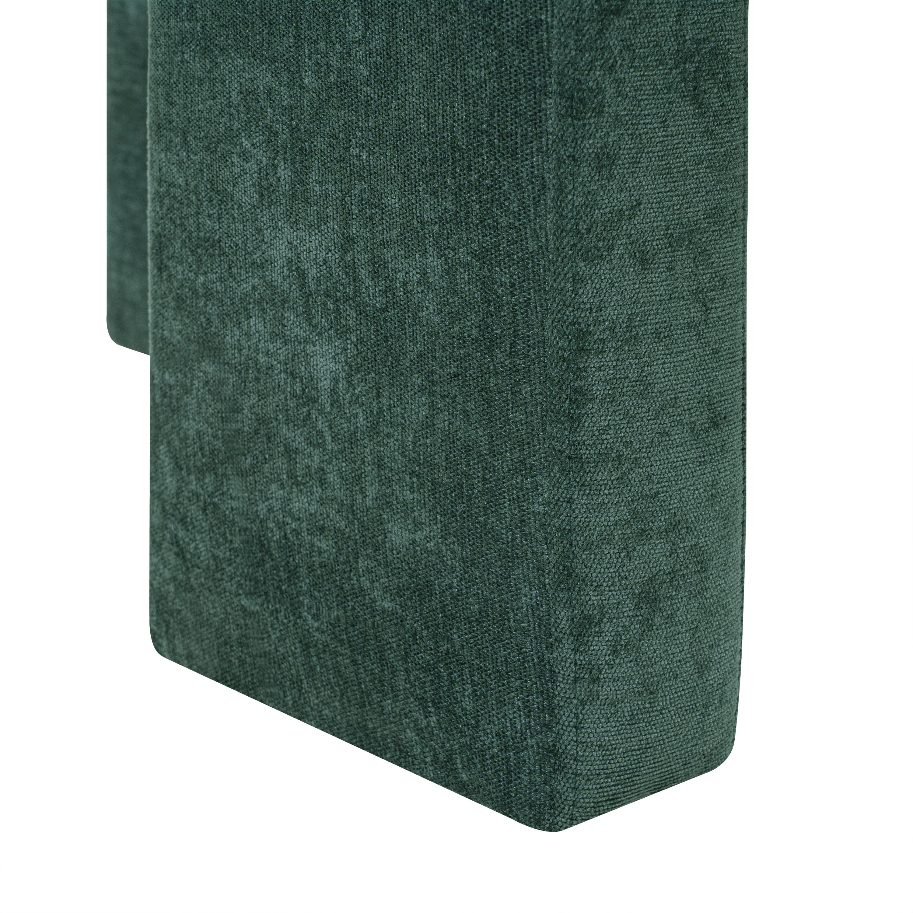 Modern 3-Leg Chenille Accent Chair with Ergonomic Arms & Removable Pillow, Plush Small Space Armchair, Single Sofa Chair for Living Room, Bedroom, Dining Room and Office, Dark Green