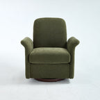 Swivel Accent Chair Modern Barrel Armchair with Wood Base for Bedroom Reading Waiting Living Room