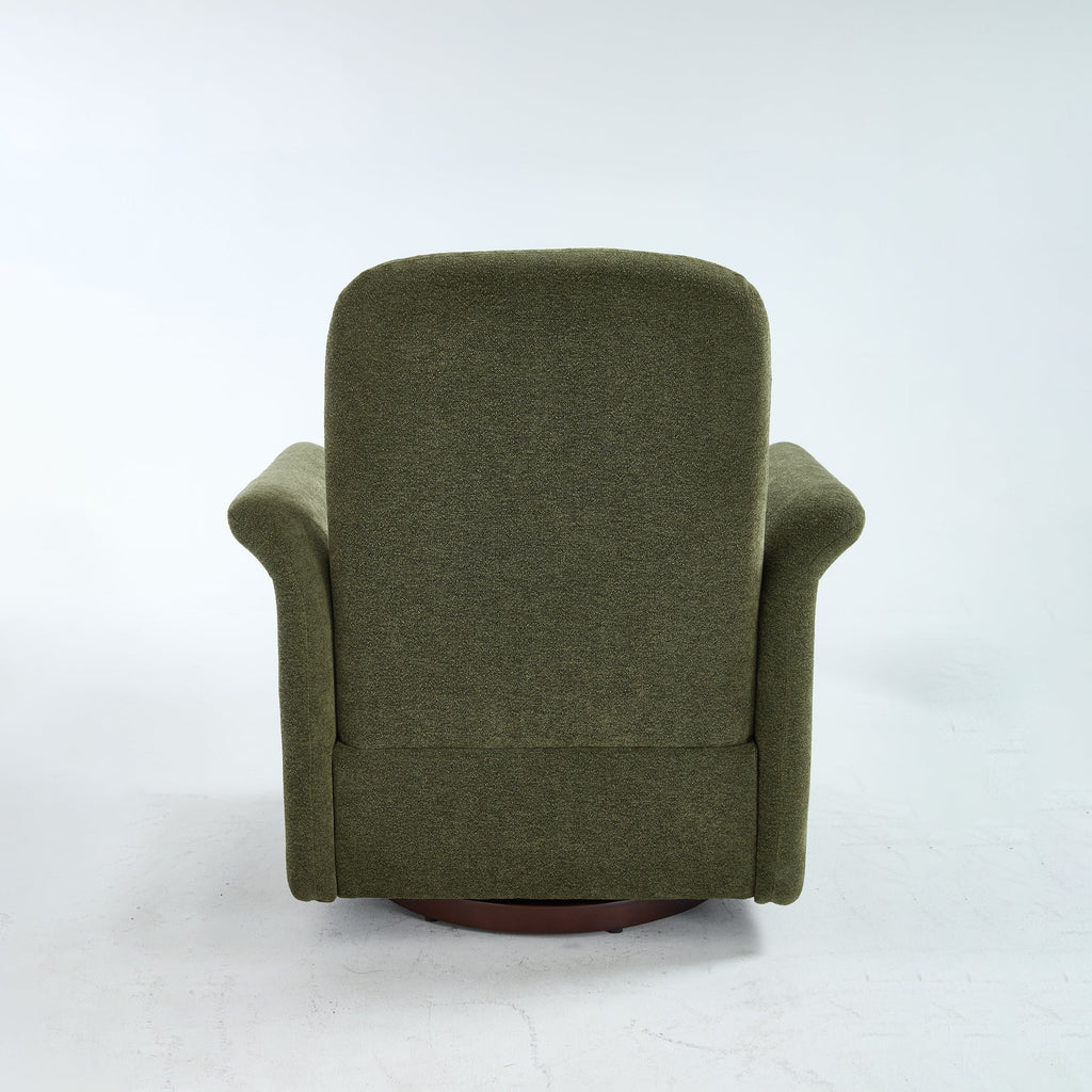 Swivel Accent Chair Modern Barrel Armchair with Wood Base for Bedroom Reading Waiting Living Room