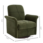 Swivel Accent Chair Modern Barrel Armchair with Wood Base for Bedroom Reading Waiting Living Room