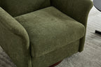 Swivel Accent Chair Modern Barrel Armchair with Wood Base for Bedroom Reading Waiting Living Room