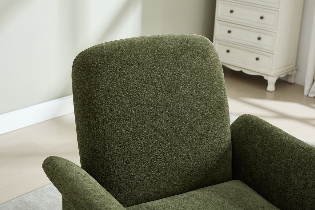 Swivel Accent Chair Modern Barrel Armchair with Wood Base for Bedroom Reading Waiting Living Room