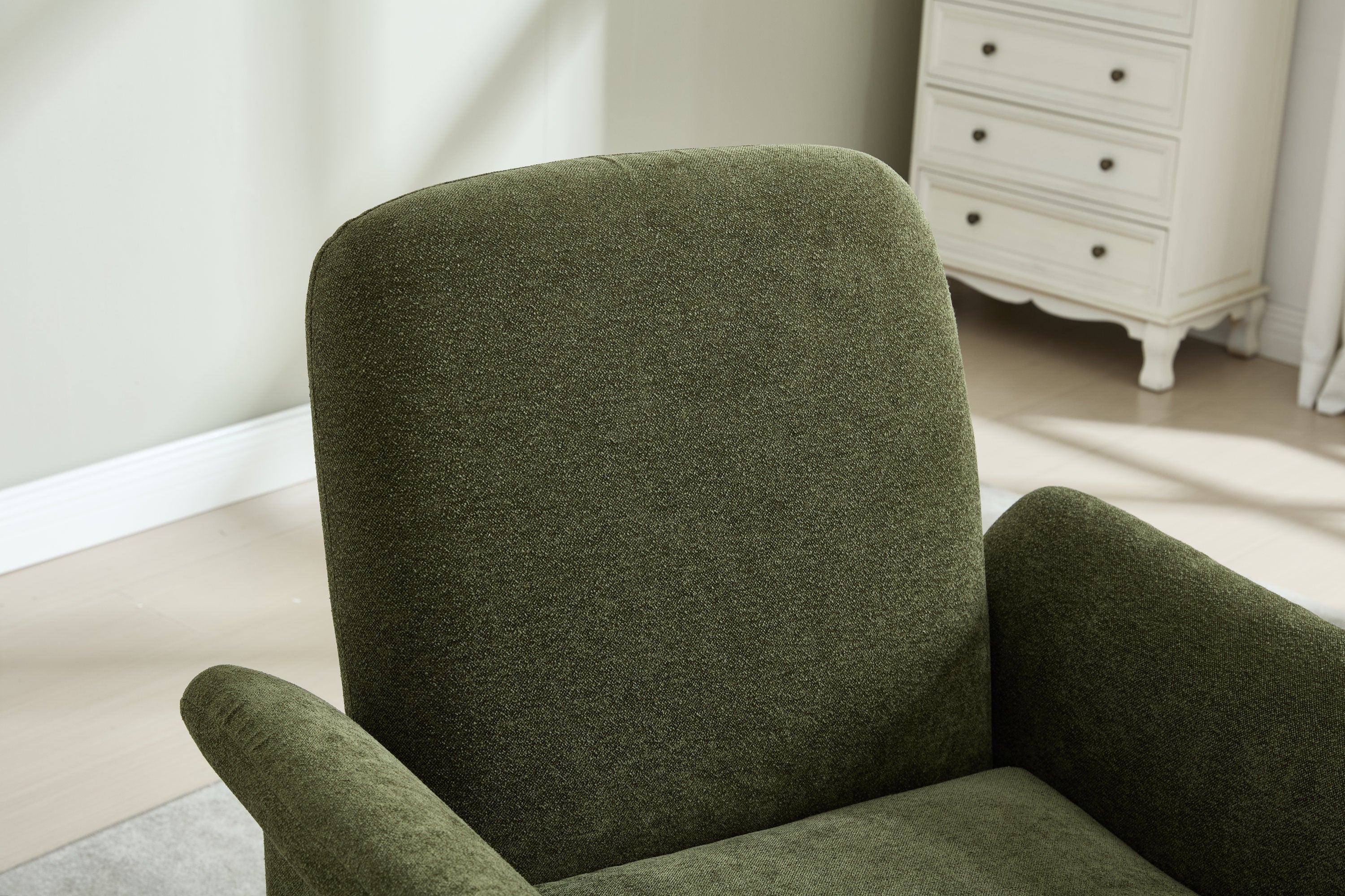 Swivel Accent Chair Modern Barrel Armchair with Wood Base for Bedroom Reading Waiting Living Room