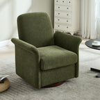 Swivel Accent Chair Modern Barrel Armchair with Wood Base for Bedroom Reading Waiting Living Room