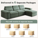 This simple modular sofa is made of cotton and linen, with a backrest that can be adjusted backward. It is soft and comfortable, has storage space, and is suitable for both living rooms and bedrooms.