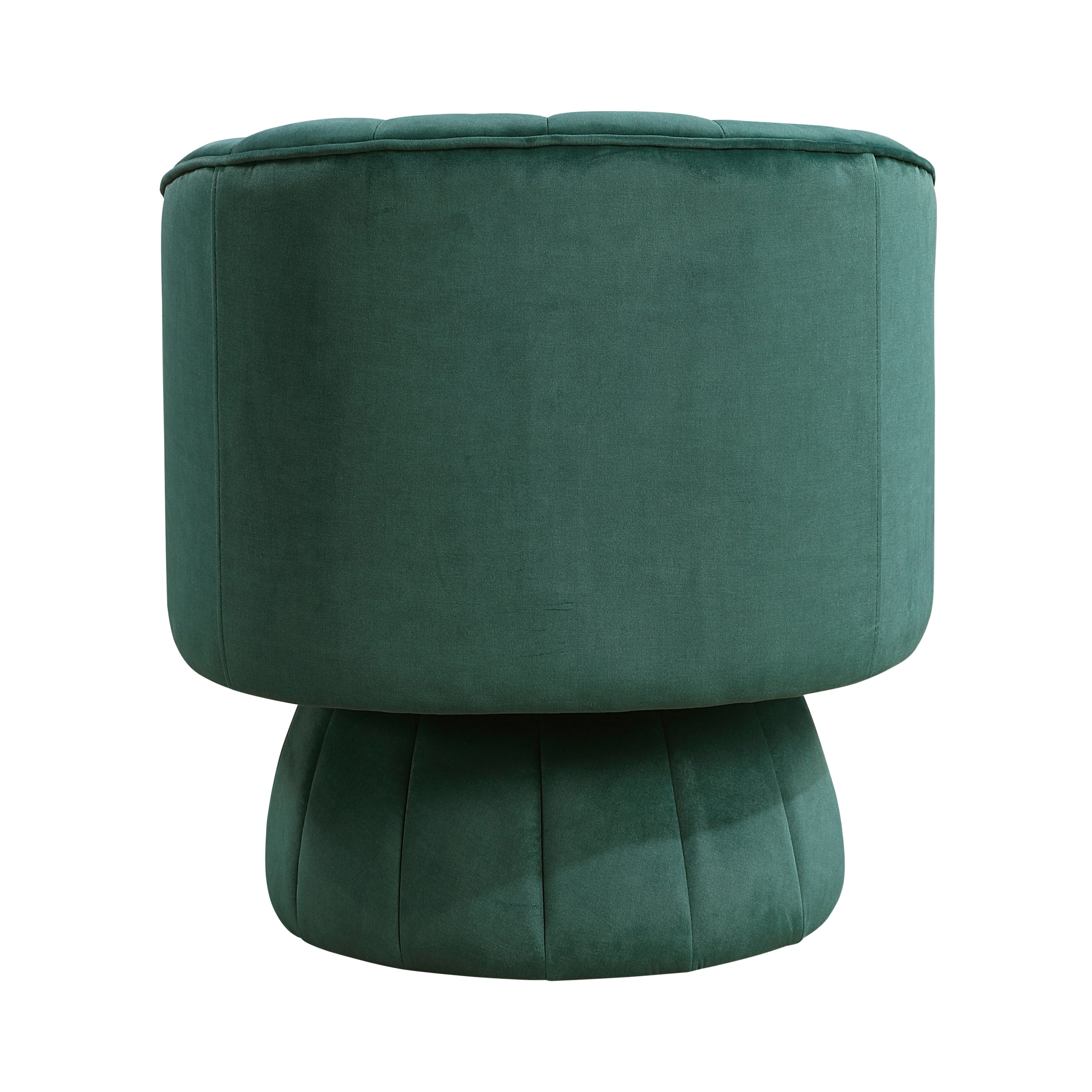 Dark Green Velvet Accent Chair Modern Luxury Living Room Furniture, 1pc Swivel Chair Comfortable Barrel Back