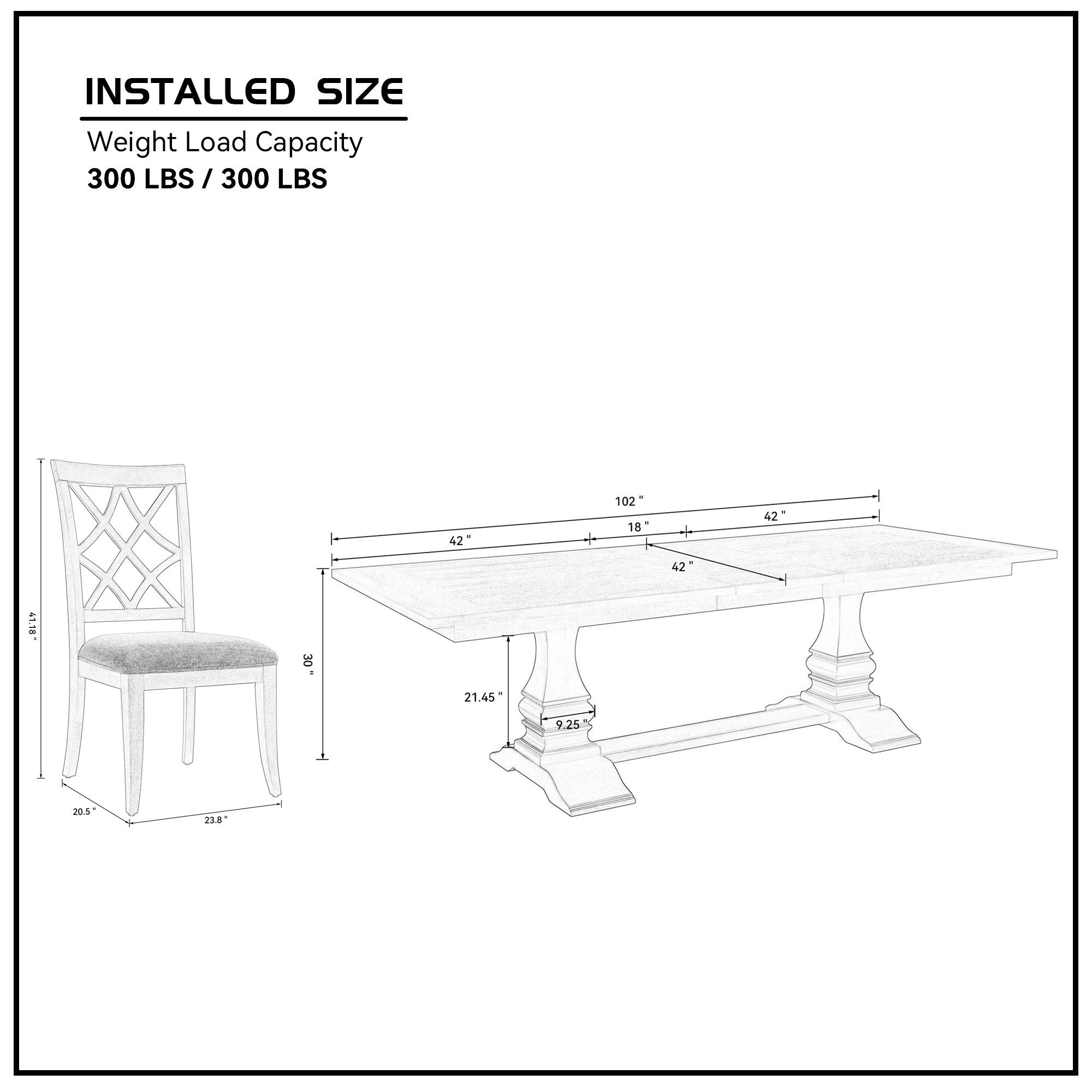 (1 Table+6 Chairs)Retro 102.01 Inch Extendable 7 PCS Wooden Dining Table Set for 6 Persons,Curved Dining Table,Modern Large Kitchen Table and Upholstered Dining Chairs for Living Room,Restaurant Dining Table Set