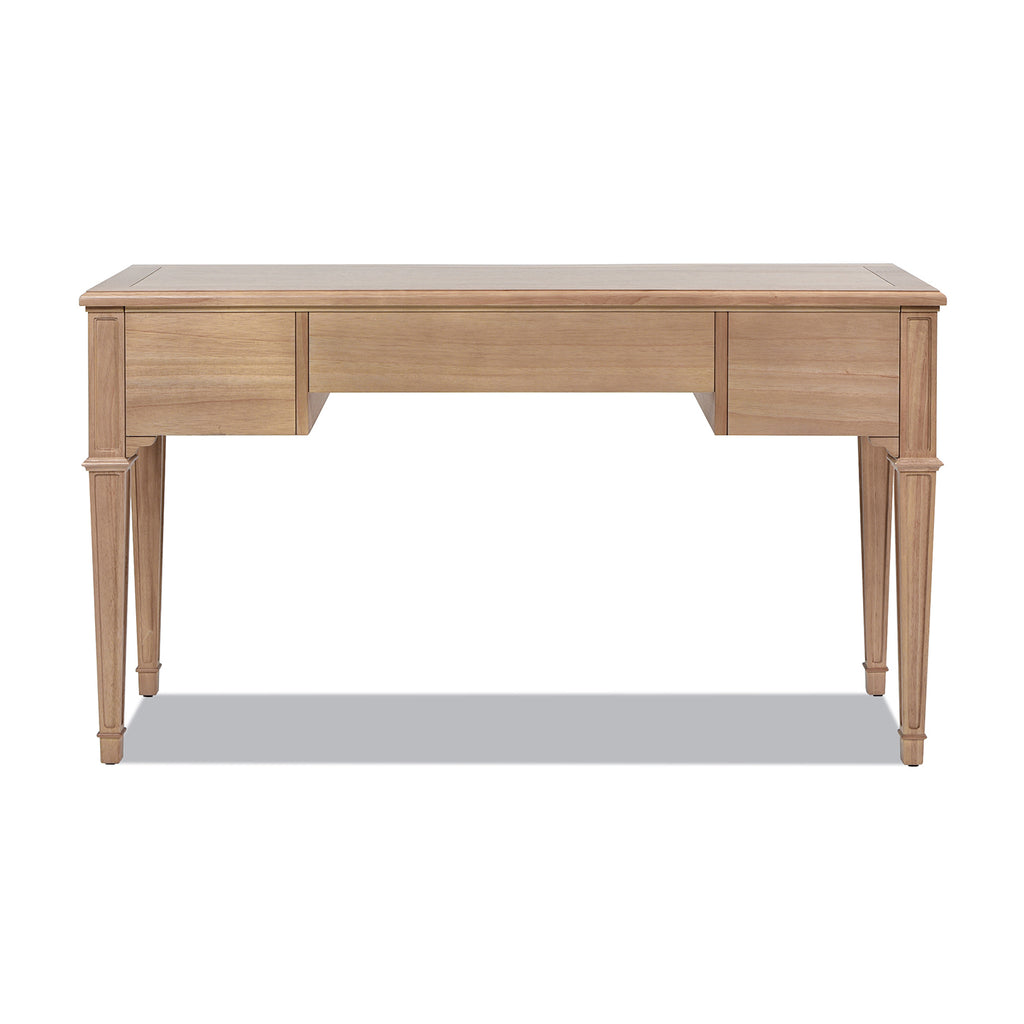 Dauphin 55' 3-Drawer Wood Executive Desk, Natural Brown Wood