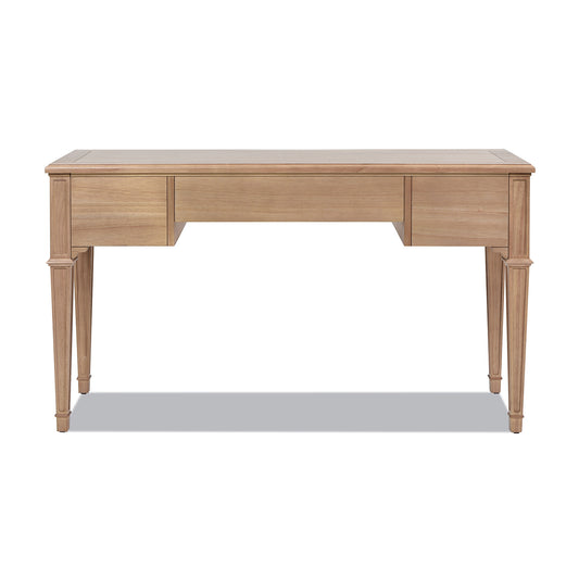 Dauphin 55' 3-Drawer Wood Executive Desk, Natural Brown Wood