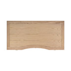 Dauphin Gold Accent 5-Drawer Wood Executive Desk, Natural Brown Wood