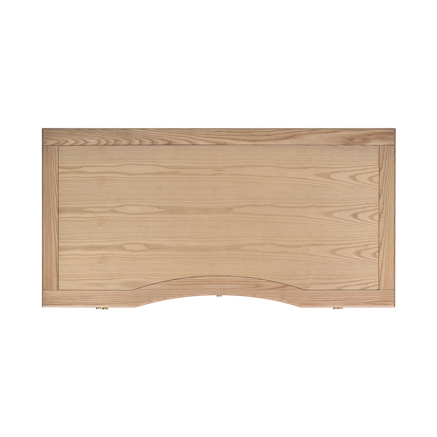 Dauphin Gold Accent 5-Drawer Wood Executive Desk, Natural Brown Wood