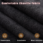 [NEW ARRIVED] [VIDEO PROVIDED]U Shaped Modular Sectional Sofa,Storage Console & Wireless Charging,2 Cup Holders,Bluetooth Speakers,2 Movable Footstools,Adjustable handrail,Movable seat,Chenille,Black Sectional Sofa