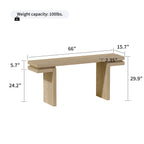 66' Extra Wide Real Wood Veneered Console Table, Minimalist Sofa Table Behind Couch for Entryway, Hallway, Living Room, Home Office, Distressed Oak