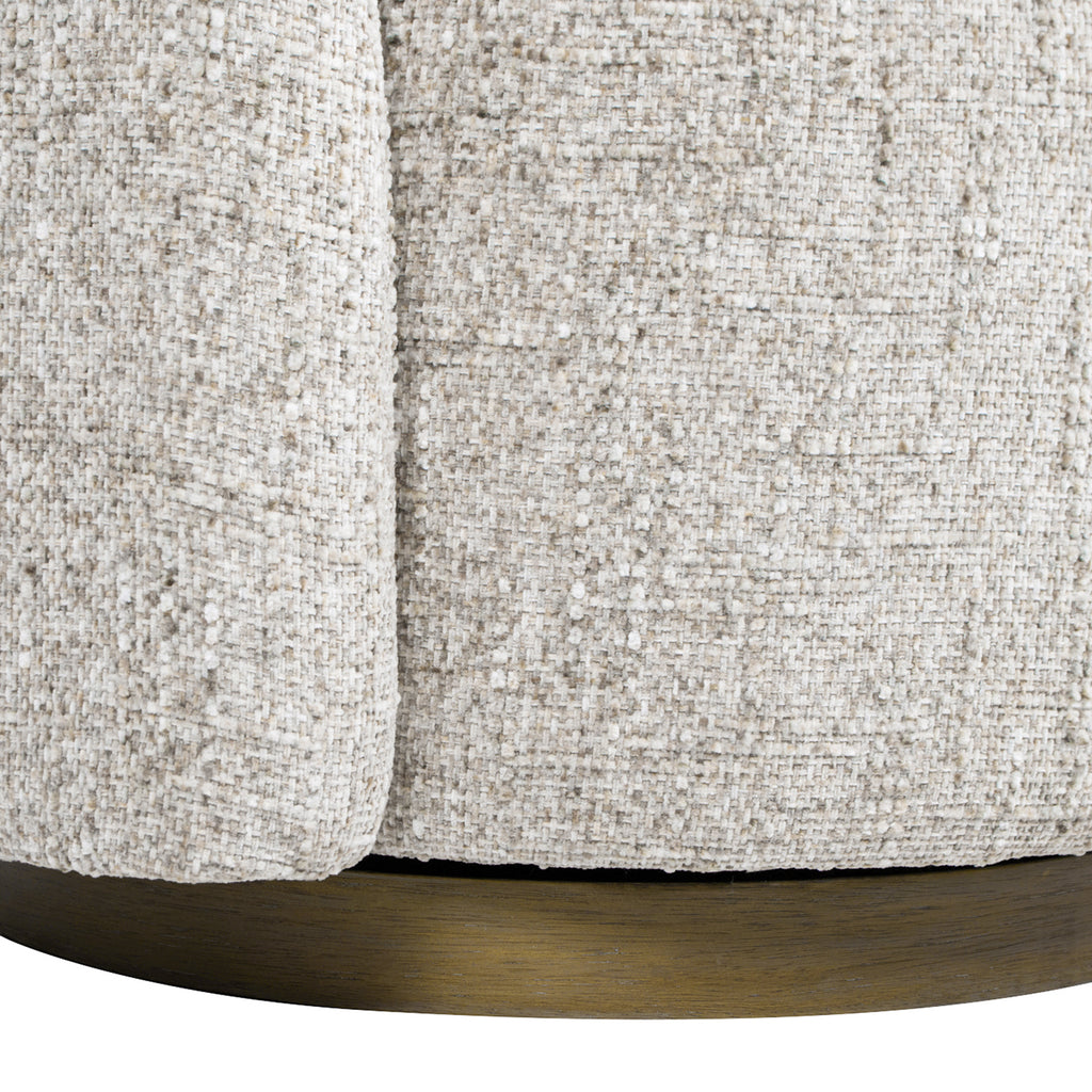 Duo 31.5' LAF One-Arm Swivel Accent Chair, Multi-Greige Beige Chenille