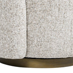 Duo 31.5' LAF One-Arm Swivel Accent Chair, Multi-Greige Beige Chenille