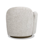 Duo 31.5' LAF One-Arm Swivel Accent Chair, Multi-Greige Beige Chenille