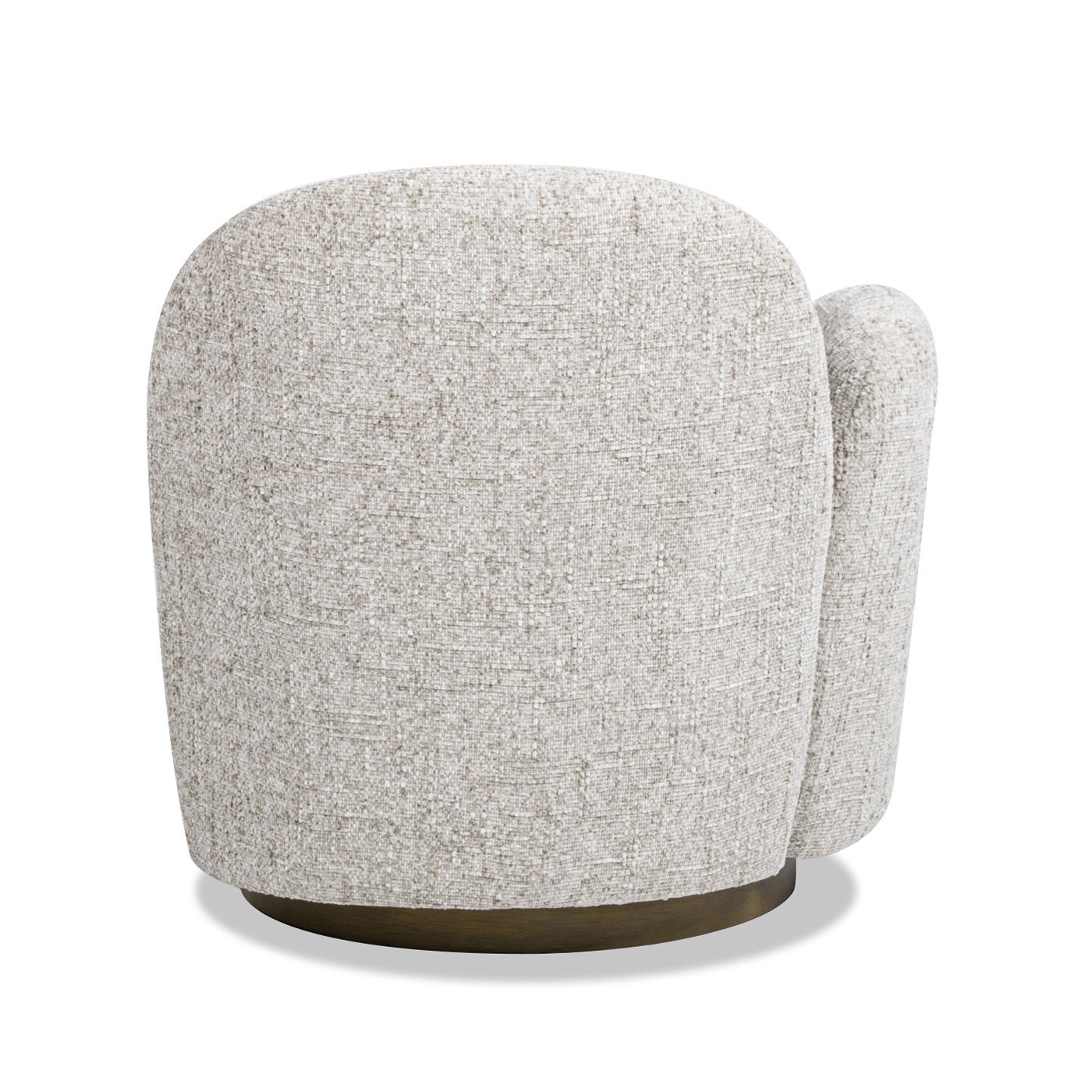Duo 31.5' LAF One-Arm Swivel Accent Chair, Multi-Greige Beige Chenille
